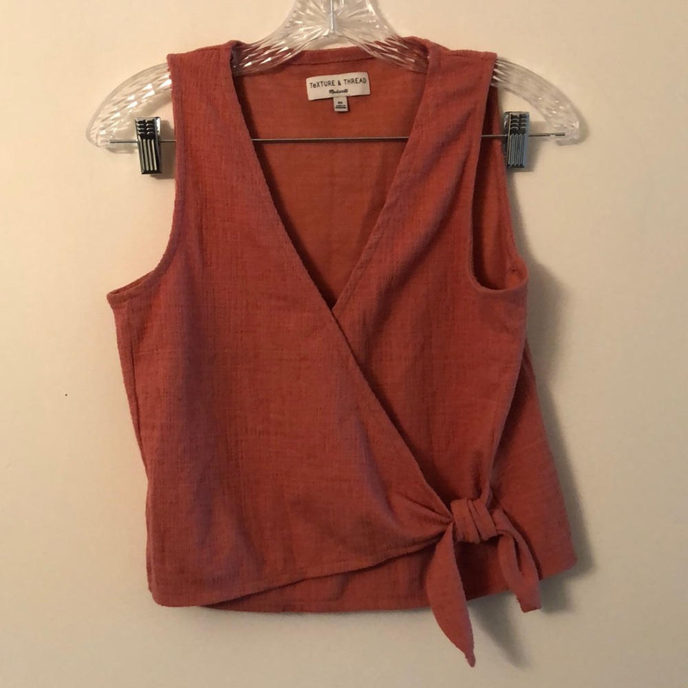 Madewell Texture & Thread Wrap Tie XS Shirt